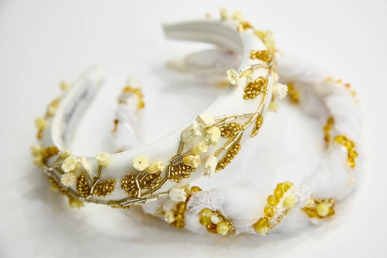 В Калининградской области создали кокошник из более тысячи элементов древнего янтаря (фото)  - Новости Калининграда | Фото: пресс-служба IV Международного форума «Содружество моды»