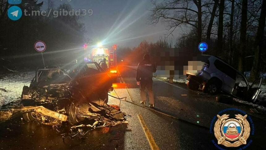 В Неманском районе столкнулись два автомобиля, погиб водитель одного из них - Новости Калининграда | Фото: ГАИ