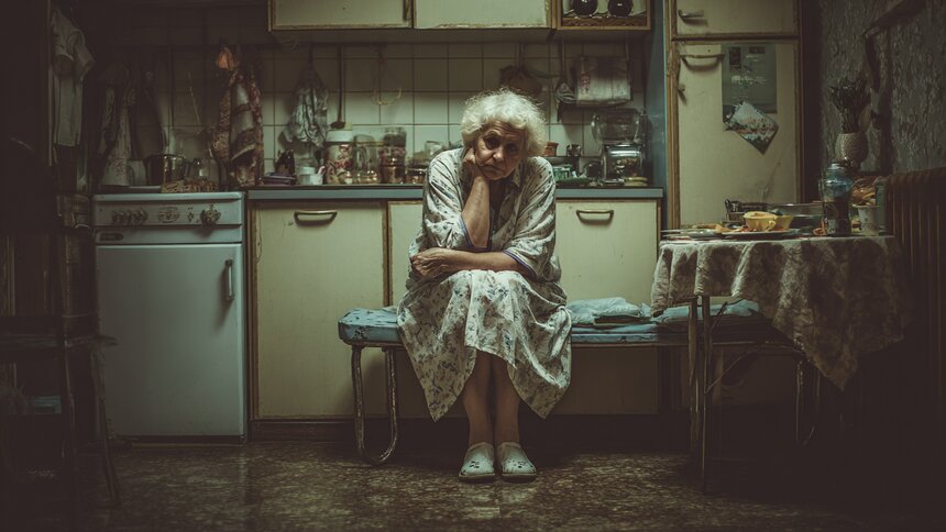 Накидывала простыню и била: калининградка годами истязает и выживает из квартиры 73-летнюю свекровь    - Новости Калининграда | Иллюстрация: Ксения Александрова / Midjourney