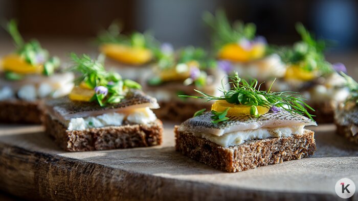 Когда песочные тарталетки набили оскомину: 4 вариации канапе для праздничного стола   - Новости Калининграда | Иллюстрация: Ксения Александрова / «Клопс»