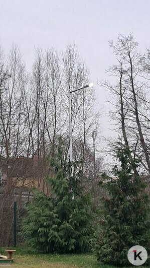 Жители Ленинградского района рискуют получить счёт за фонари, которые не гаснут несколько суток - Новости Калининграда | Фото читателя