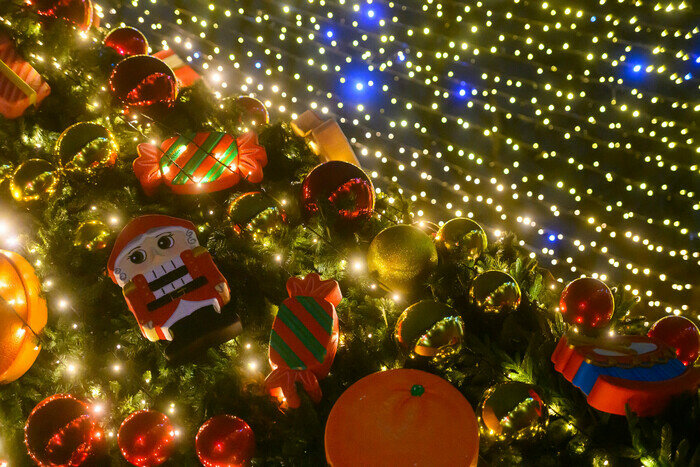 Во все времена на ветки вешали конфеты, пряники, яблоки, игрушки, бумажные цветы. | Фото: Александр Мелехов