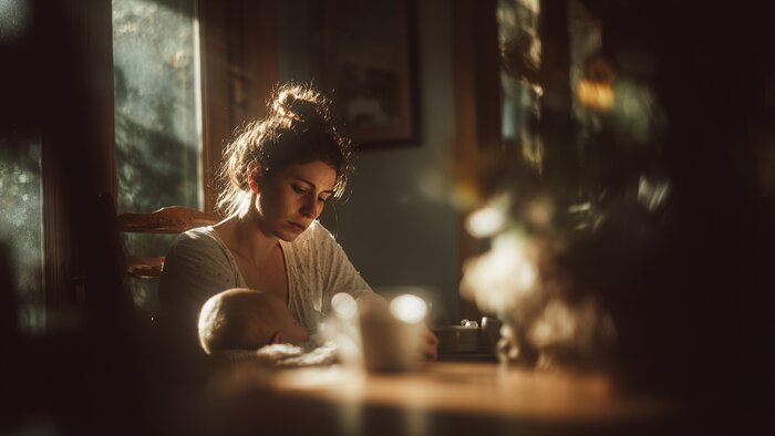 «А в идеале — поспать»: калининградские мамы рассказали, как справляются с рутиной и нужна ли няня им самим   - Новости Калининграда | Иллюстрация: Ксения Александрова / Midjourney