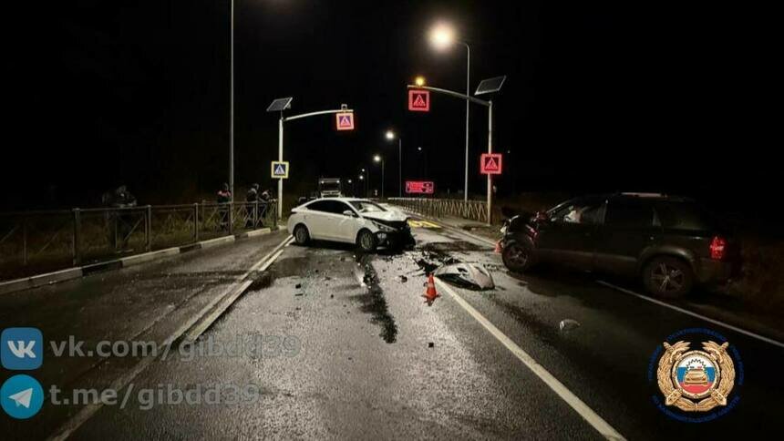 Выехал на встречку: в Зеленоградском районе столкнулись два Hyundai - Новости Калининграда | Фото: ГАИ