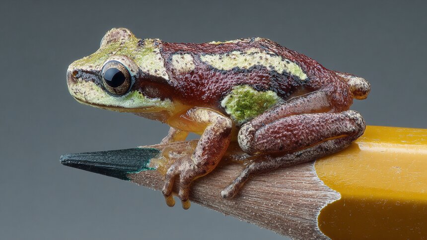 В Бразилии нашли новый вид жабы размером с кончик карандаша - Новости Калининграда | Иллюстрация: Алиса Игонина / Midjourney