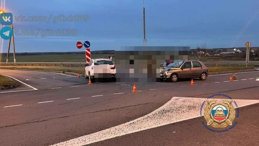 Под Гвардейском BMW врезался в Renault, пострадали два человека  - Новости Калининграда | Фото: Госавтоинспекция Калининградской области