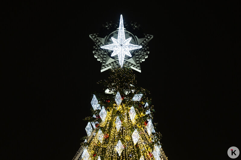 Засияла долгожданная: на площади Победы закончили оформление главной новогодней ёлки Калининграда (фоторепортаж)  - Новости Калининграда | Фото: Александр Подгорчук / «Клопс»