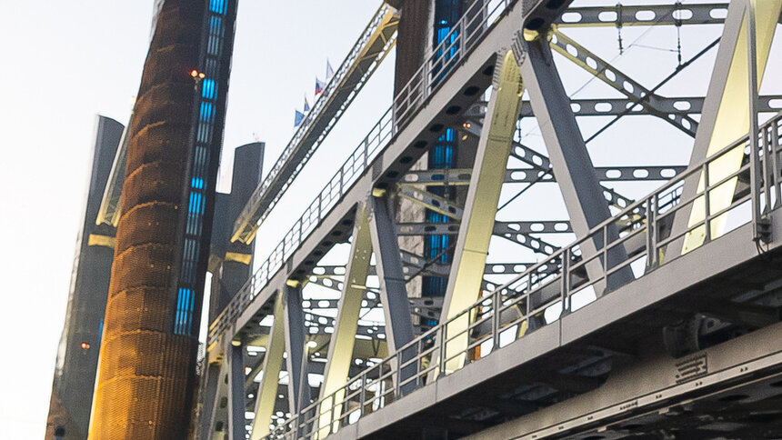 Железнодорожный дублёр двухъярусного моста в Калининграде передали РЖД (фоторепортаж) - Новости Калининграда | Фото: Александр Подгорчук / «Клопс»