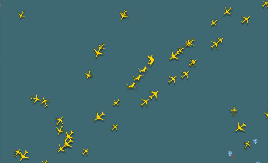 Сервис по отслеживанию самолётов Flightradar показал маршрут саней Санта-Клауса (карта)  - Новости Калининграда | Иллюстрация: скриншот сервиса Flightradar24 