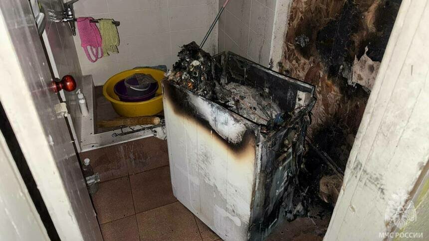  В Гурьевске неудачная стирка обернулась пожаром - Новости Калининграда | Фото: МЧС России