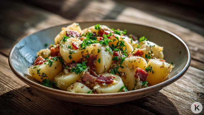 Немецкая, корейская и армянская кухня: 5 рецептов салатов, которые сметут со стола за считанные минуты - Новости Калининграда | Иллюстрация: Алиса Игонина / «Клопс» 