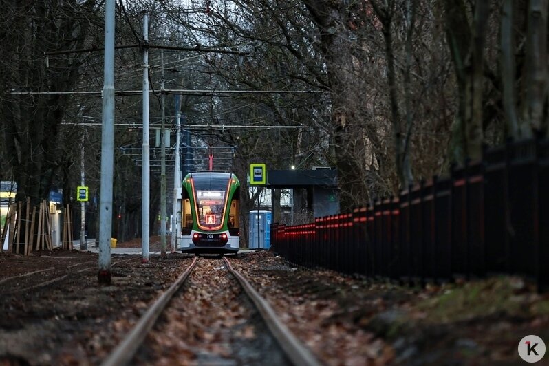 Пока пустой, медленный и с курящей бригадой: в Калининграде вернулся на прежний маршрут трамвай №5 (фоторепортаж) - Новости Калининграда | Фото: Александр Подгорчук / «Клопс»