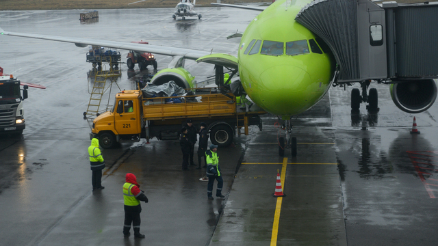 Из-за сильного снегопада в Москве в «Храброво» задерживаются семь рейсов