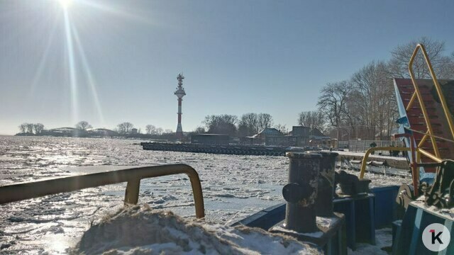 Из Балтийска на косу отошёл первый за два дня рейсовый паром (фото, видео)