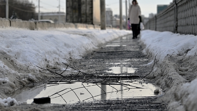 «Мыши погрызли плитку и съели весь цемент»: калининградцы пожаловались на ямы и просевшие тротуары после схода снега (фото)