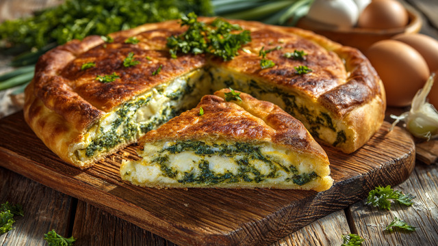 В ожидании королевы весенних прилавков: печём осетинский пирог с черемшой по простому рецепту