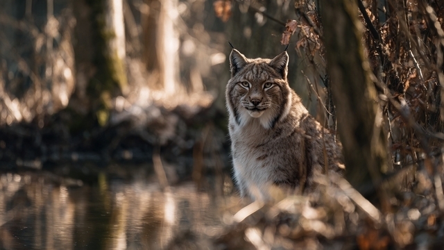 «Март — все кошки гуляют»: под Полесском к рыбаку наведалась рысь (видео)  