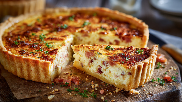 «Милая, а добавка будет?»: как повторить дома знаменитый заливной пирог киш лорен  