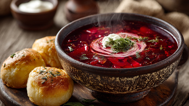 Багровый король с чесночными пампушками: раскрываем секрет божественного борща на говядине 