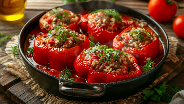 Вкусный ужин без лишних калорий: готовим нежные и сочные фаршированные перцы 