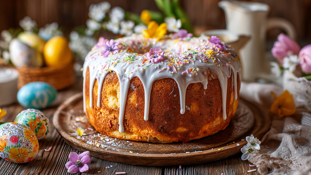 Пасхальный десерт с сюрпризом внутри: готовим пышный кулич с начинкой из заварного крема 
