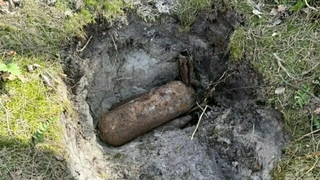 На Балтийской косе уничтожили авиабомбу и несколько снарядов времён войны (фото)