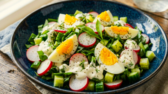 От этого хруста просто невозможно оторваться: готовим лёгкий весенний салат с черемшой и редиской