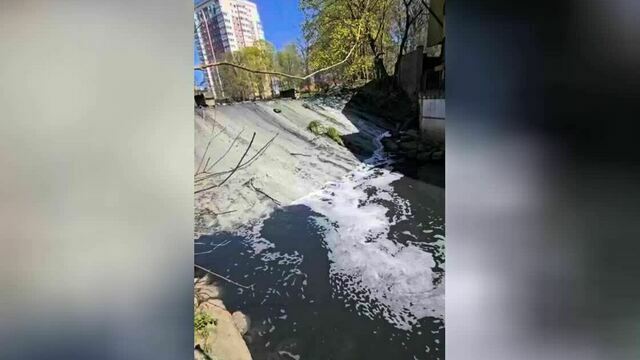 Гагаринский ручей снова пугает жителей Калининграда ароматами канализации и серым цветом воды (видео)  