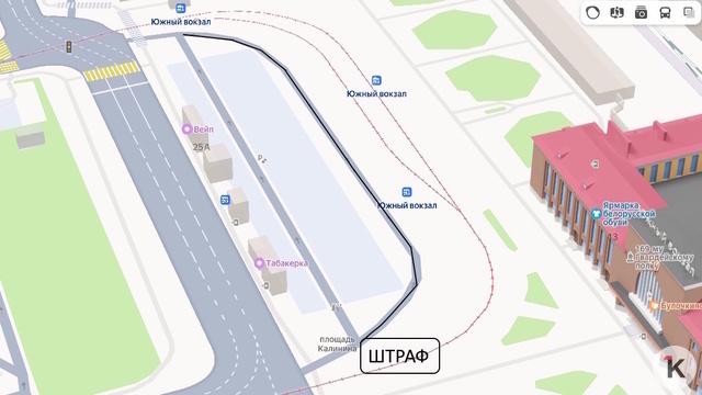 Водителей в Калининграде начали ловить на выделенке у Южного вокзала