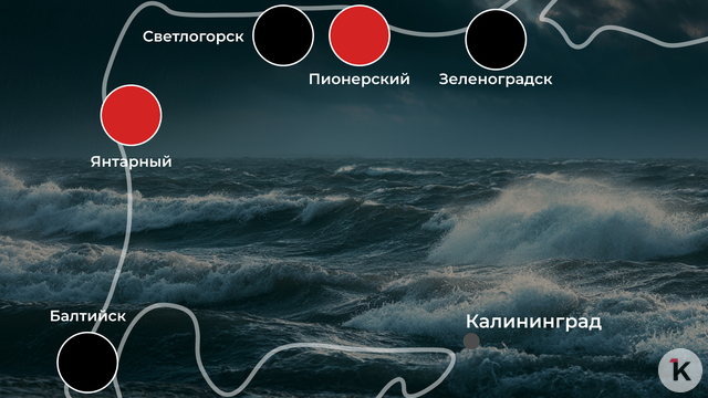 Пляжи пестрят чёрно-красными флагами: ситуация на калининградском побережье 11 июня 