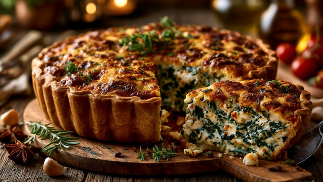 Вкус Италии, который покорит каждого: готовим дома простой пирог с золотистой корочкой, рикоттой и шпинатом