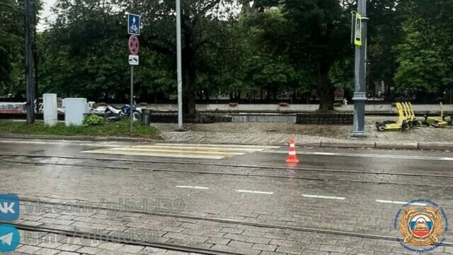 В Калининграде байкер не удержал мотоцикл и угодил в больницу
