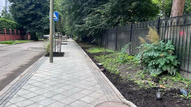 Мэрия вынуждена судиться, чтобы прорубить тротуар к детскому саду на Литовском валу