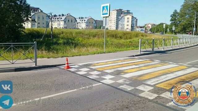 В Гурьевске легковушка на зебре сбила мужчину, пострадавший в больнице
