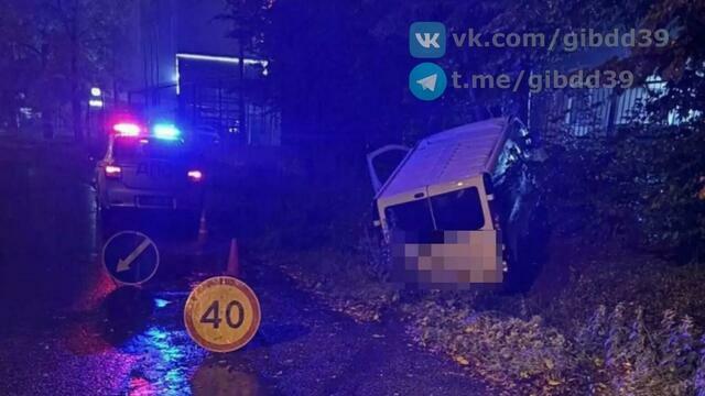 На Аллее Смелых пьяный водитель микроавтобуса вылетел с дороги и врезался в дерево