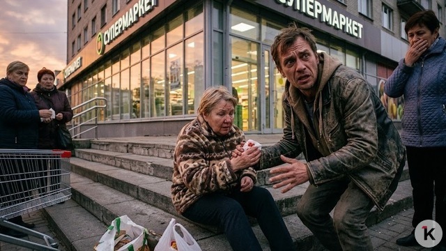 В Калининграде прохожий помог женщине, упавшей на лестнице у супермаркета и разбившей нос   