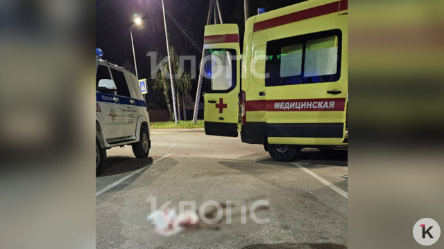 В Калининграде автомобилист нашёл на дороге мужчину, которому едва не перерезали горло (фото с места происшествия) 