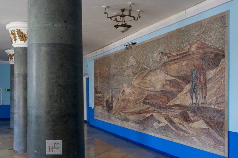 Почти столетнюю мозаику, посвящённую Куршской косе, нашли в исправительной колонии под Зеленоградском  - Новости Калининграда | Фото: сообщество «Наследие стен» // «ВКонтакте»