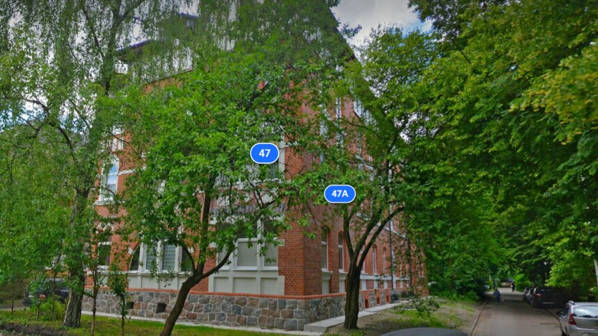 Вдова Кром и её дом: Зоологическая улица в Калининграде обогатилась ещё одним памятником - Новости Калининграда | Скриншот сервиса  «Яндекс Карты»