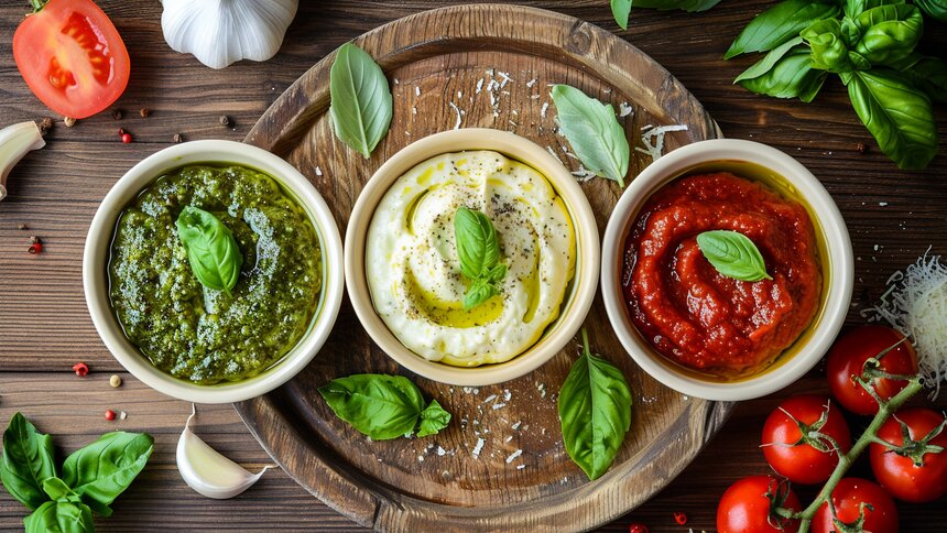 Песто, альфредо и болоньезе: как быстро приготовить вкусный соус для макарон на замену кетчунезу - Новости Калининграда | Иллюстрация: Алиса Игонина / «Клопс»