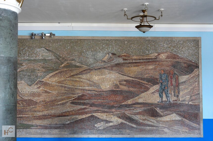 На мозаике изображена Куршская коса | Фото: Нина Михеева, группа "Наследие стен" в "ВКонтакте"