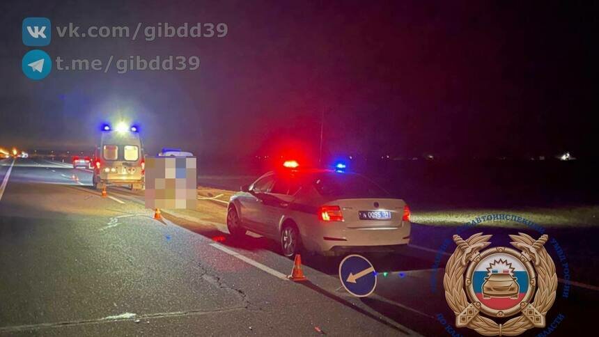 В Гвардейском районе легковушка насмерть сбила мужчину - Новости Калининграда | Фото: ГАИ региона