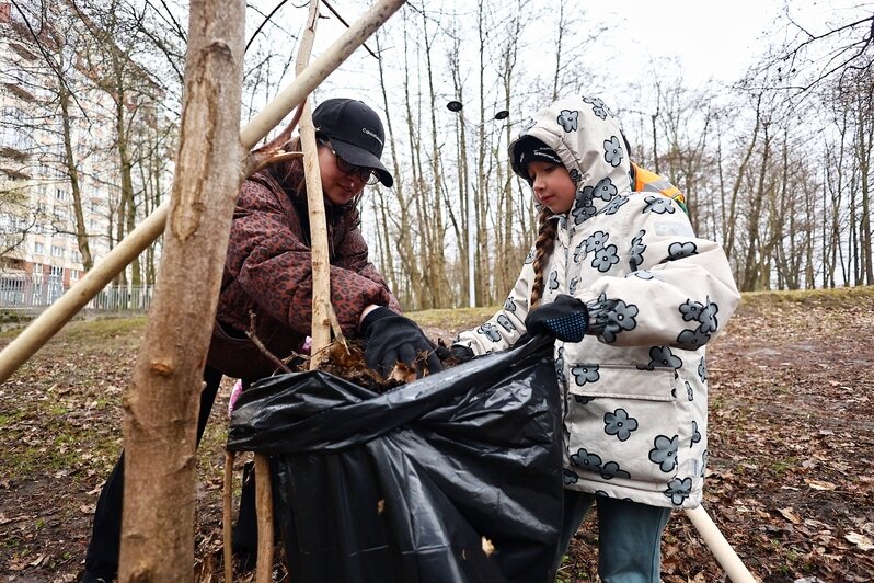 Дождь уборке не помеха: в Калининграде прошёл общегородской субботник (фоторепортаж) - Новости Калининграда | Фото: Александр Подгорчук / «Клопс»