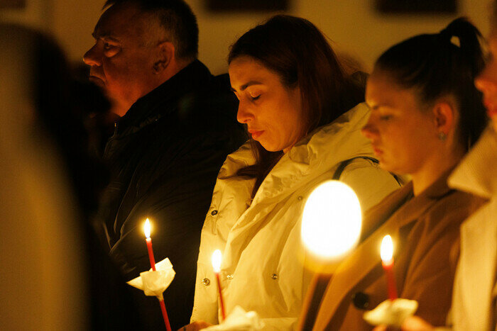 Католики Калининграда встретили Пасху: служба в храме святого Адальберта (фото) | Фото: Александр Мелехов