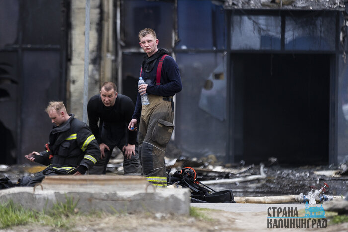 Пожар в ТЦ «Гиант» в Калининграде — фоторепортаж с места ЧП
