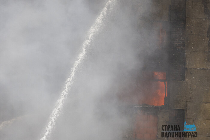 Пожар в ТЦ «Гиант» в Калининграде — фоторепортаж с места ЧП