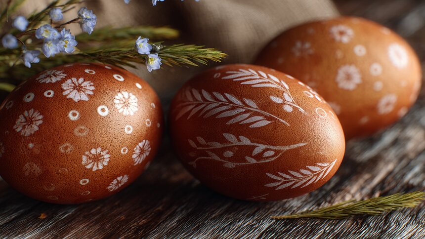 Пасхальный лайфхак: как красиво раскрасить коричневые яйца, когда все белые уже смели с полок  - Новости Калининграда | Иллюстрация: Алиса Игонина / «Клопс»