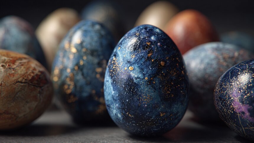 Вся Вселенная в одной корзине: как раскрасить яйца на Пасху в космическом стиле  - Новости Калининграда | Иллюстрация: Алиса Игонина / «Клопс»