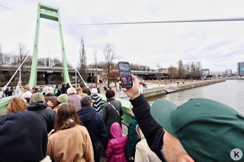 В Калининграде открыли долгожданный пешеходный мост от «Юности» на остров Канта (фоторепортаж) - Новости Калининграда | Фото: Александр Подгорчук / «Клопс»