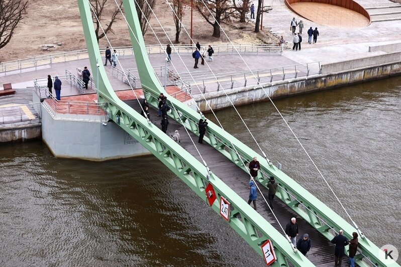 В Калининграде открыли долгожданный пешеходный мост от «Юности» на остров Канта (фоторепортаж) - Новости Калининграда | Фото: Александр Подгорчук / «Клопс»